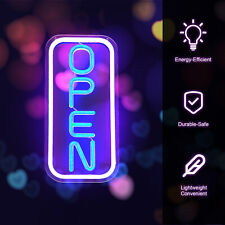 OPEN Silicone Neon Sign Light LED Business Sign Purple & Blue 16x9