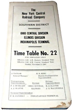 NOVEMBER 1967 NYC NEW YORK CENTRAL SOUTHERN DISTRICT EMPLOYEE TIMETABLE #22 picture