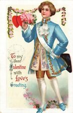 c1910 Colonial Era Man Heart Germany Valentines Day P339 picture