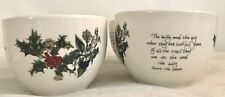 Portmeirion The Holly & The Ivy Chili/Rice Bowl Rare Set 2 PreLuvd Excellent Cnd picture