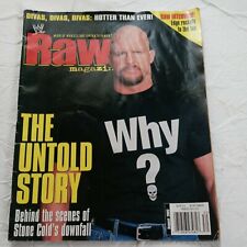 RAW WWE WWF Magazine August 2002 Stone Cold Steve Austin Edge Divas Poster picture