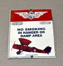 VINTAGE 12” SKELLY STEARMAN AIRCRAFT AIRPLANE PORCELAIN SIGN CAR GAS OIL TRUCK picture