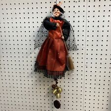 Halloween Flying Witch with Bell Chimes Kitchen Witch NIB  H-4 picture