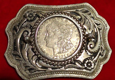 Morgan Silver Dollar 1921  in Western Belt Buckle picture