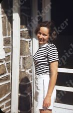 Sl57  Original Slide 1949  Red Kodachrome pretty young lady 686a picture