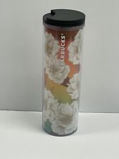 Starbucks Desert Cactus Flower White Floral Double Wall Tumbler Mug Cup 16oz picture