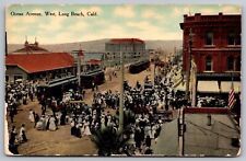 Ocean Avenue West Long Beach California Ca Antique Db Postcard picture