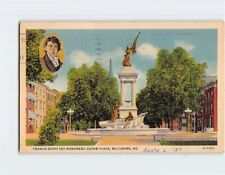 Postcard Francis Scott  Key Monument Eutaw Place Baltimore Maryland USA picture