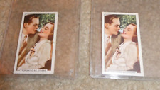 Lot of 2 1935 Gallagher Ltd Shots from Famous Film Joan Crawford Cigarette Cards picture