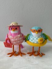 2pcs Cute Featherly Fabric Birds Decor Junior Summer Swimmer/ Coral Summer Girl. picture