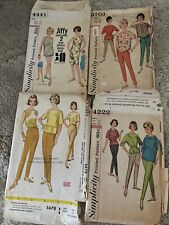 Vintage Women’s Top, Pant, Dress, Short Patterns 1960/1970’s Styles (lot of 4) picture