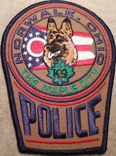 OH Norwalk Ohio K-9 Police Shoulder Patch picture