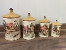 Sears And Roebuck Vintage  Farm Cottage Canister Set 1981 picture
