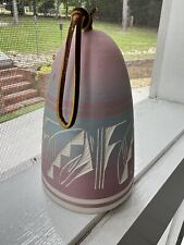 Vintage Wind Chime Bell Signed Mike Navajo Pottery Bell Blue Purple White Ombre picture