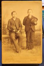 Salinas, CA California Handsome Young Men Hats Full Body Bason Cabinet Card A6 picture