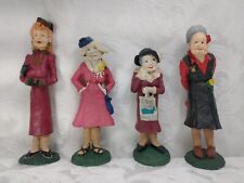 Lot of 4 Marge Crunkleton Figurines Lincoln County Garden Club 1991-1993 picture