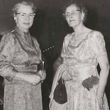 Vintage Snapshot 1950s Photo Two Women Dressed Up For A Night Out 1957 picture