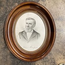Antique Victorian Oval Wood Framed Photograph Of William Hosford picture