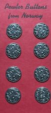 Vintage Pewter Buttons. Norwegian Made. picture