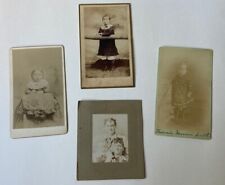 Antique CDV Photo Lot Identified Children Family Little Girl Boy picture