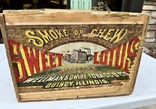 Rare Antique wellman and dwire Sweet lotus wood tobacco crate General Store picture