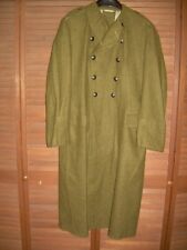 VTG Romanian Army Wool Greatcoat Mil-Surp Officer Cold War Trenchcoat, Med picture