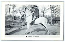 c1950's Horse Riding Man Frank Philips Ranch Woolaroc Oklahoma Vintage Postcard picture