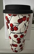 Saint Laurent Ceramic Mug - White &Red Cherry New W/Tag 100% Authentic Ship Free picture
