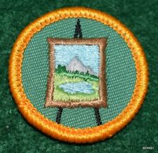 GIRL SCOUT WORLDS TO EXPLORE BADGE - YELLOW - OUTDOOR CREATIVITY -  picture