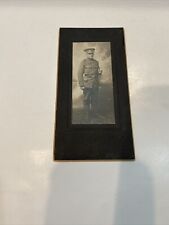 WW1 BOARD PHOTO  SOLDIER PRE EMBARKATION WESTERN FRONT MARCHANT'S Matted 3x6” picture