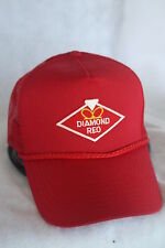 DIAMOND REO  TRUCKERS HAT WITH PATCH, ADJUSTABLE SNAP BACK, BRIGHT RED picture