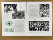 1951 Phi Gamma Delta Fraternity Northwestern University 2 page clipping picture