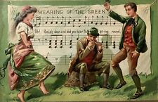 Tuck's Postcard St. Patrick's Day Wearing of the Green Song Dance Scene c1909 picture