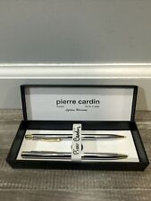 Pierre Cardin 2 Piece Pen & Pencil Set New York & Paris Ribbed Gold and Silver picture