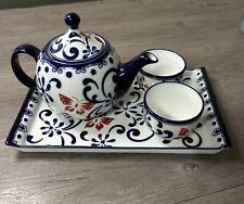 Hand Painted Pier One Tea Set picture