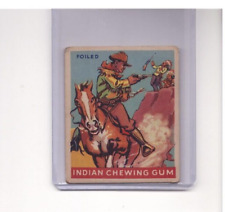 FOILED 1947 GOUDEY INDIAN CHEWING GUM TRADING CARD #37 ORIGINAL FAIR-GOOD picture