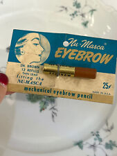 VINTAGE NU-MASCA  REFILL EYE BROW LINER MECHANICAL PENCIL DARK BROWN SEALED  NEW picture