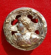 JEANNE D'ARC / JOAN OF ARC ANTIQUE RARE FRENCH RELIGIOUS MEDAL PIN BROOCH  picture