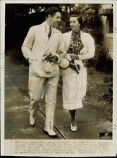 1936 Press Photo Christy Mathewson Jr & Lee Ila Morton in Coral Gables, Florida picture