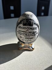 Formalities Melody Collection Mozart Music Notes Porcelain Home Decor 4.5” Egg picture