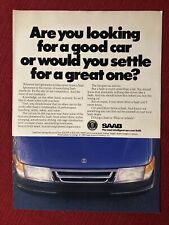Saab Cars “The Most Intelligent Cars Built” 1986 Print Ad - Great to Frame picture