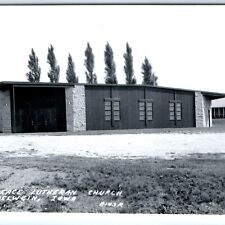 c1950s Oelwein, IA RPPC Peace Lutheran Church Real Photo Postcard Modern A112 picture