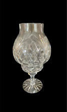 Clear Glass Hurricane Fairy Lamp Large Vintage 2 Piece Candle Holder Votive picture