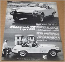 1975 MG Midget Print Ad 1974 Car Automobile Auto Advertisement Vintage Rare picture
