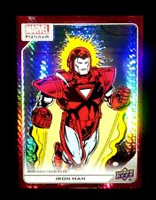 2023 Upper Deck Marvel Platinum Red Prism Iron Man #123 037/199 ~ Pack Fresh 🔥 picture