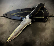 Handmade Jack Krauser Replica Knife | RE4 | Damascus Steel | Leather Cover picture