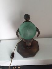 1986 Sarsaparilla Metal Lamp Nude Holding Green Orb picture
