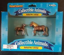 4511 1996 Ertl Farm Country Collectible Animals Shetland Mare with Foal NEW Box picture