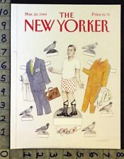 1989 MEN FASHION PAPER DOLL PIGEON ANN MCCARTHY ART NEW YORKER COVER FC963  picture
