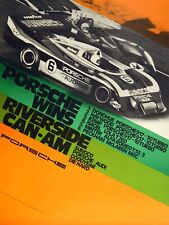 1973 Porsche Wins - Riverside Can Am Metal Sign: 12x16